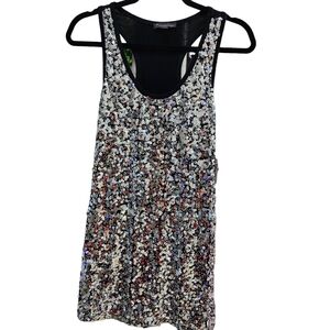 Twentyone Racer back Black and Silver sequence tank Size Medium